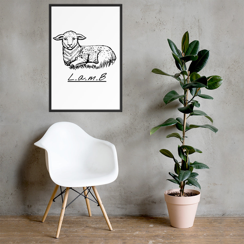Lamb Framed Photo Paper Poster - Lamb Fashion Store