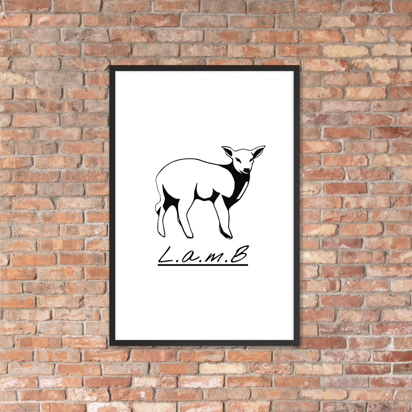 Lamb Framed Photo Paper Poster - Lamb Fashion Store