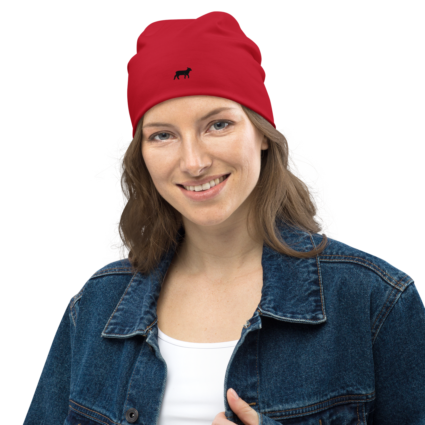 LambLike Unisex Red & Black Beanie