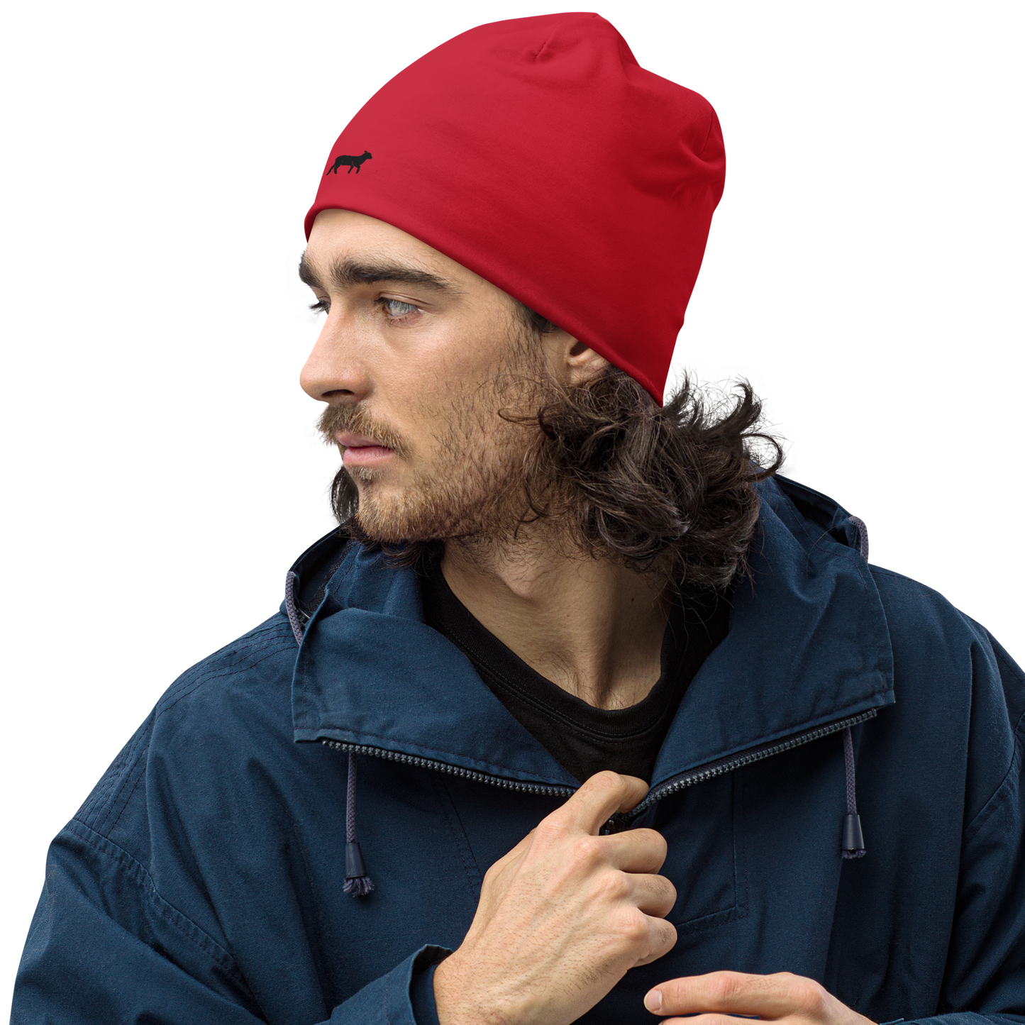 LambLike Unisex Red & Black Beanie