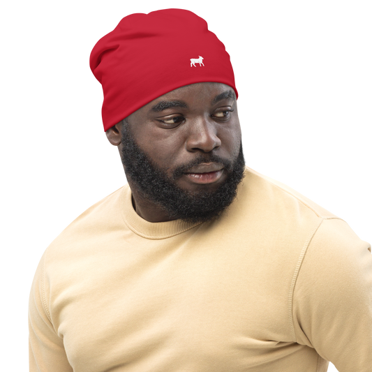 LambLike Unisex Red & White Beanie