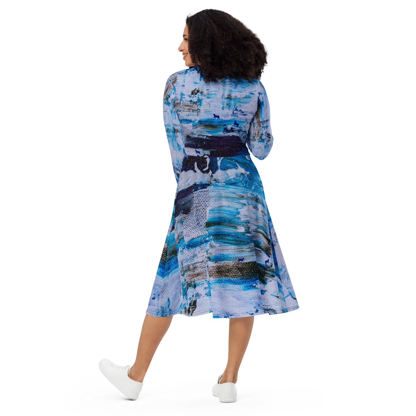 LambLike Blue Style Women's Midi Dress
