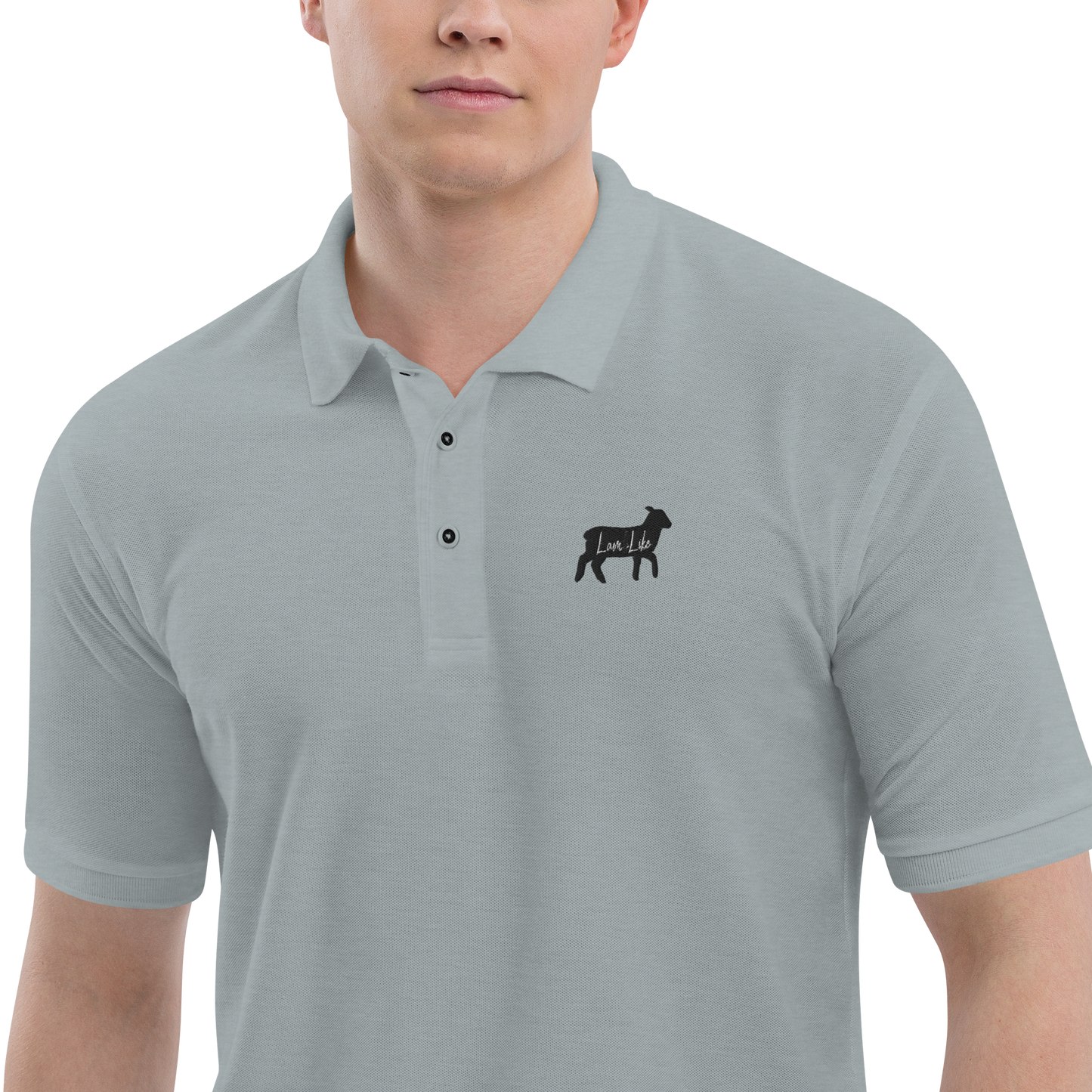 LambLike (Black Logo) Men's Premium Polo