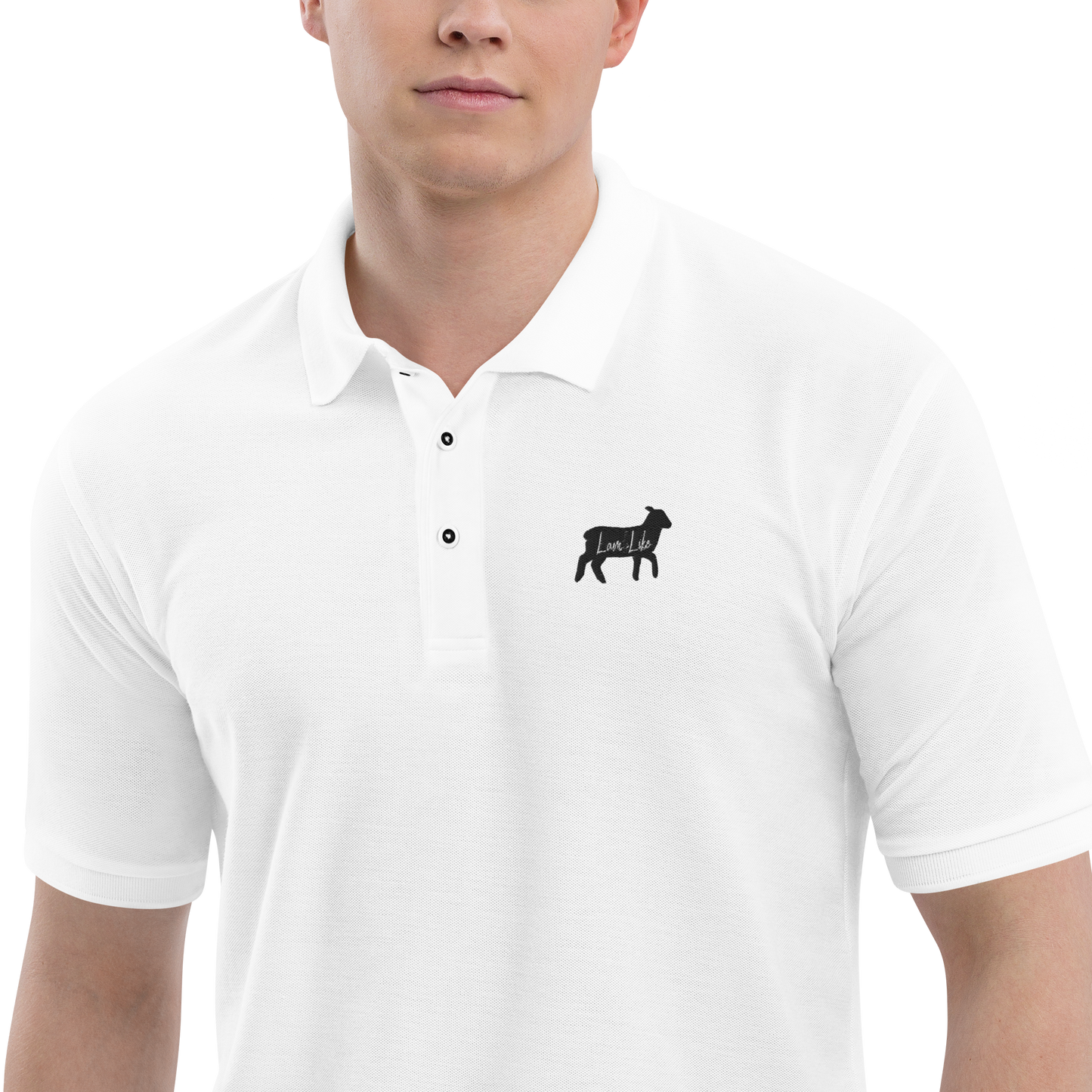LambLike (Black Logo) Men's Premium Polo