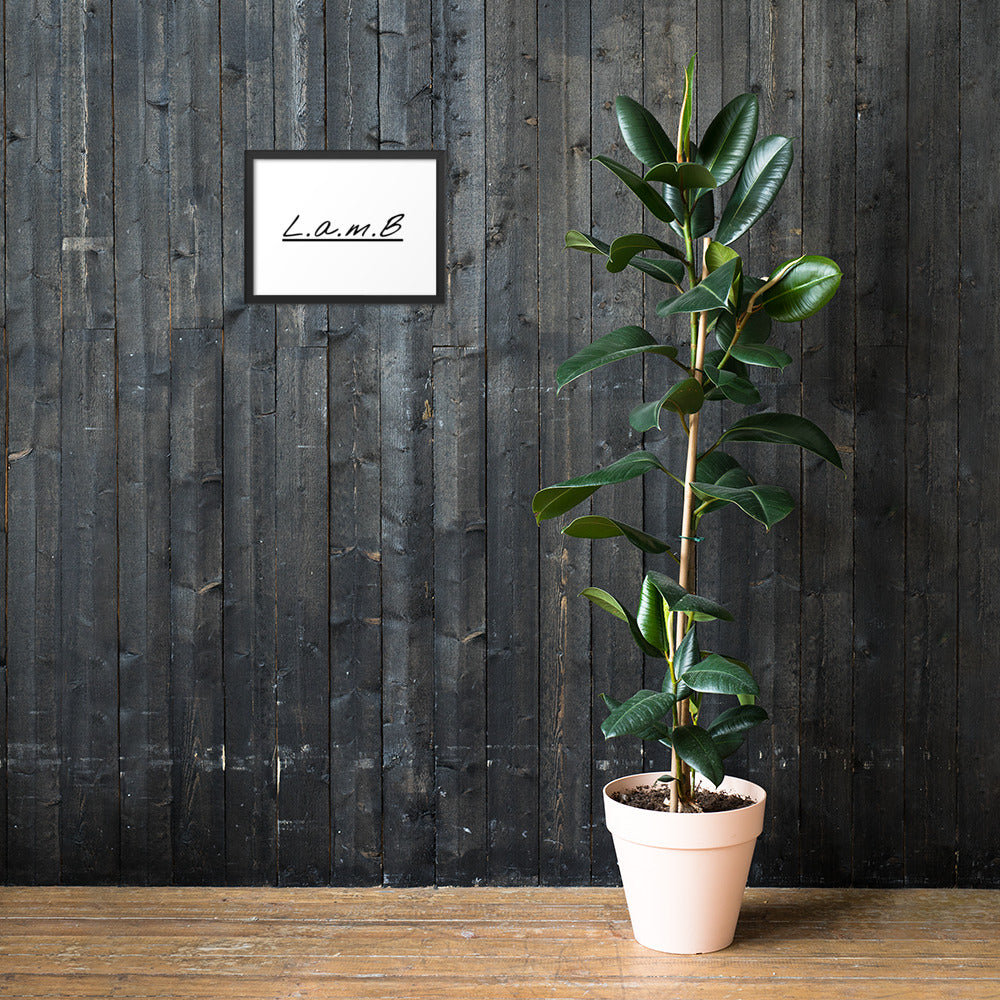 Lamb Framed Matte Paper Poster - Lamb Fashion Store