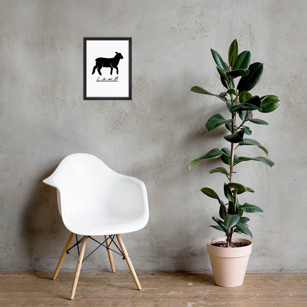 Lamb Framed Photo Paper Poster - Lamb Fashion Store