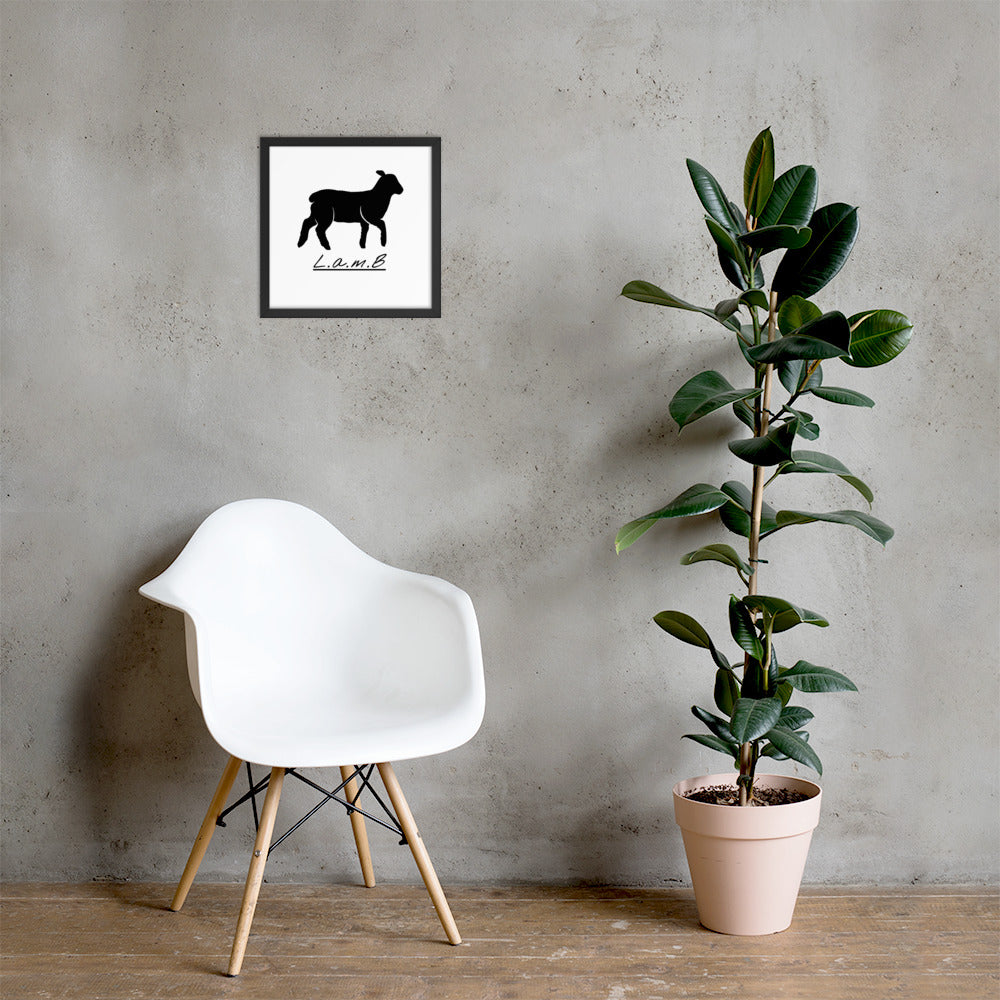 Lamb Framed Photo Paper Poster - Lamb Fashion Store