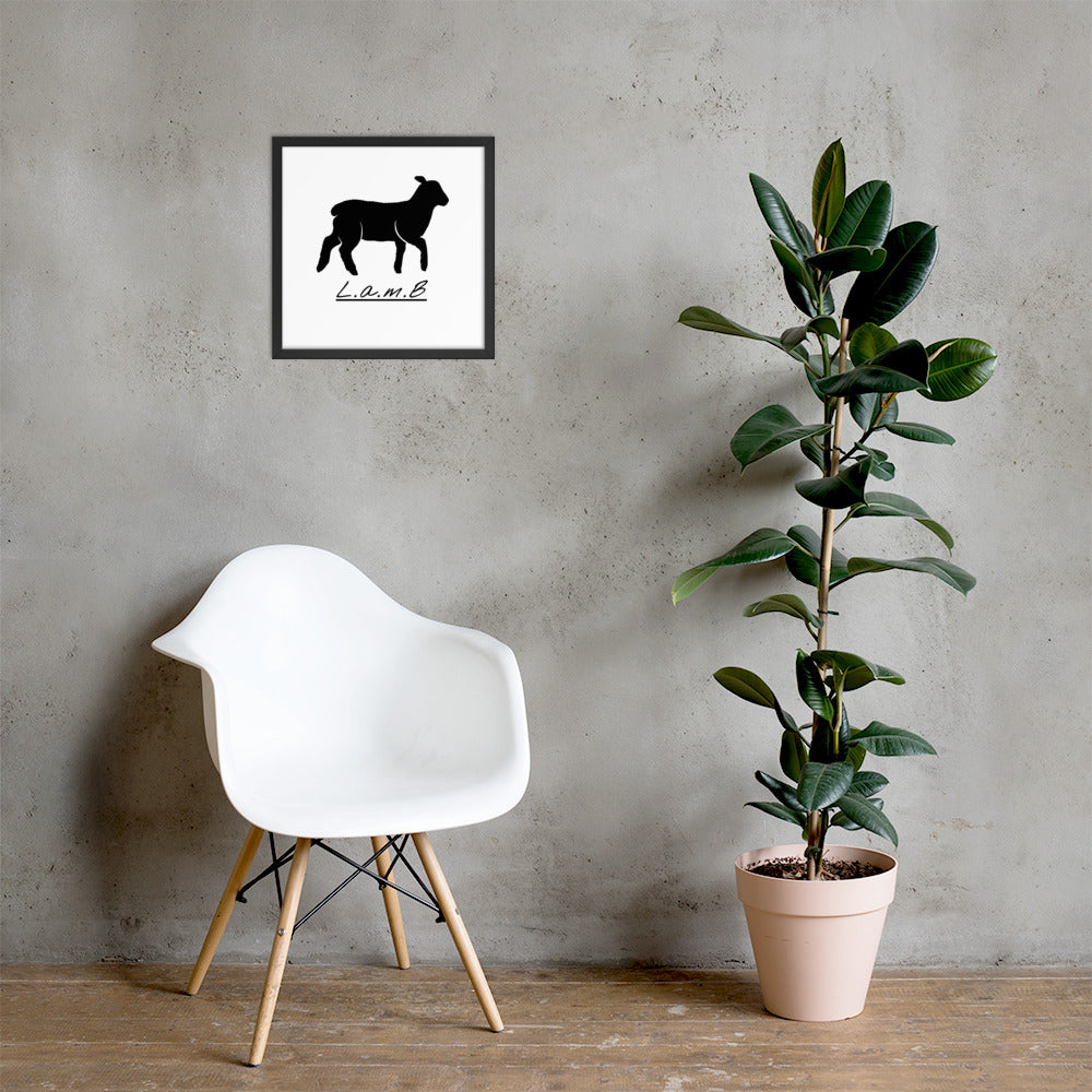 Lamb Framed Photo Paper Poster - Lamb Fashion Store