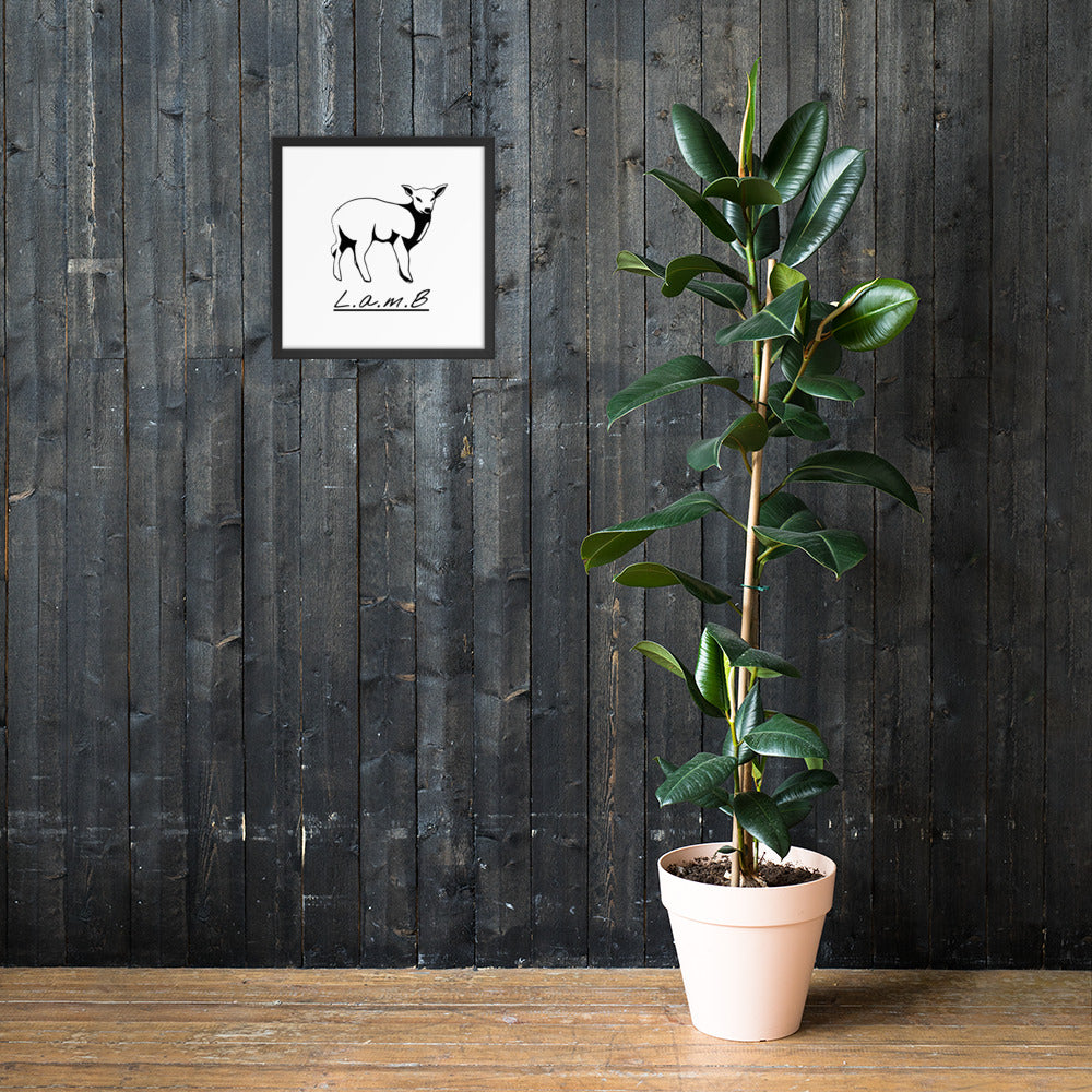 Lamb Framed Photo Paper Poster - Lamb Fashion Store
