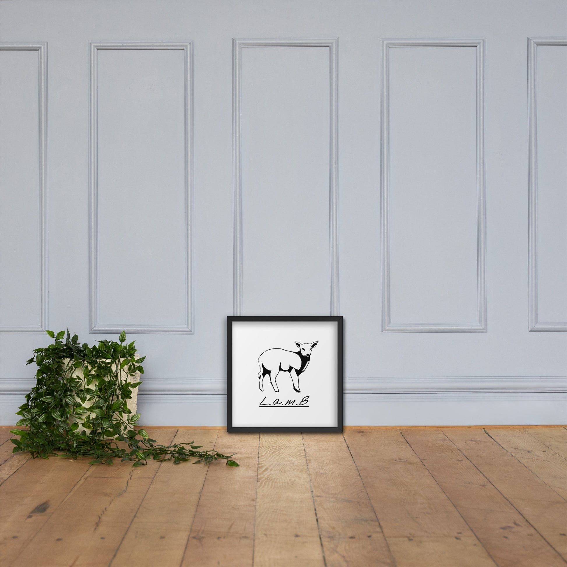 Lamb Framed Photo Paper Poster - Lamb Fashion Store