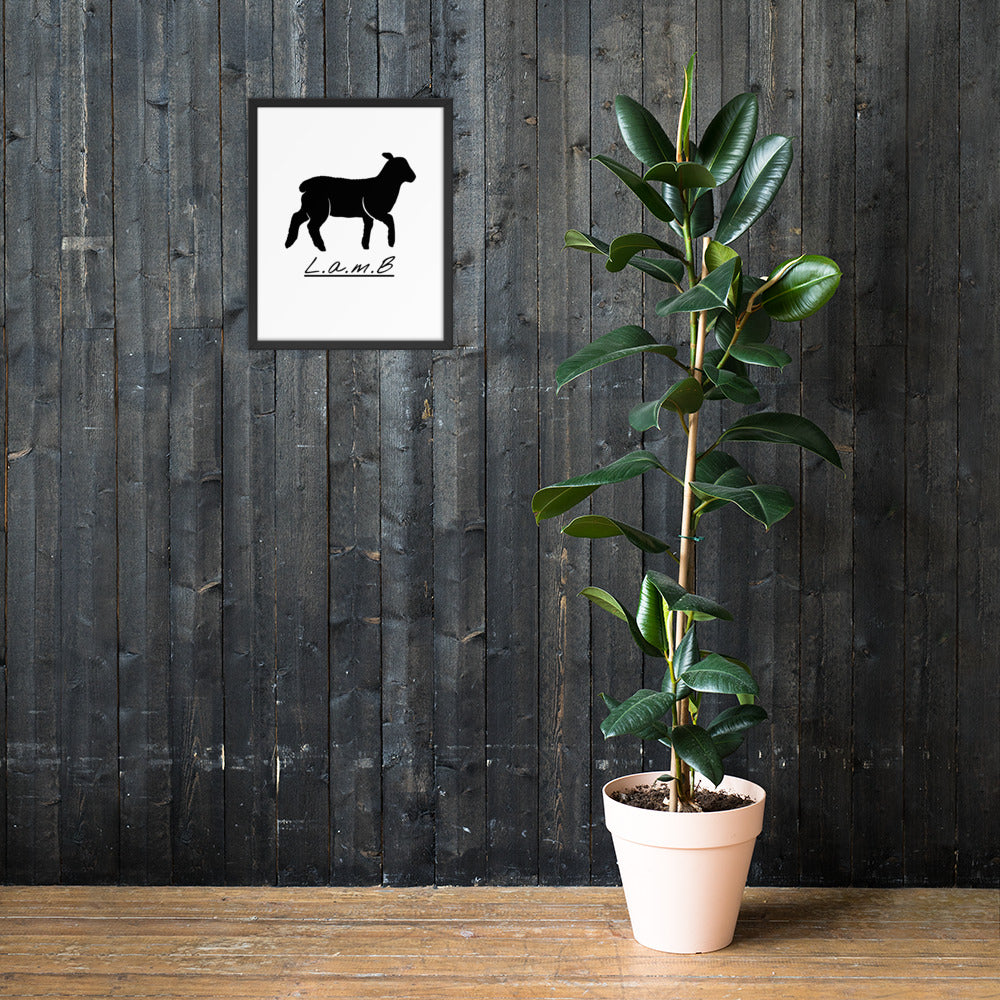 Lamb Framed Photo Paper Poster - Lamb Fashion Store