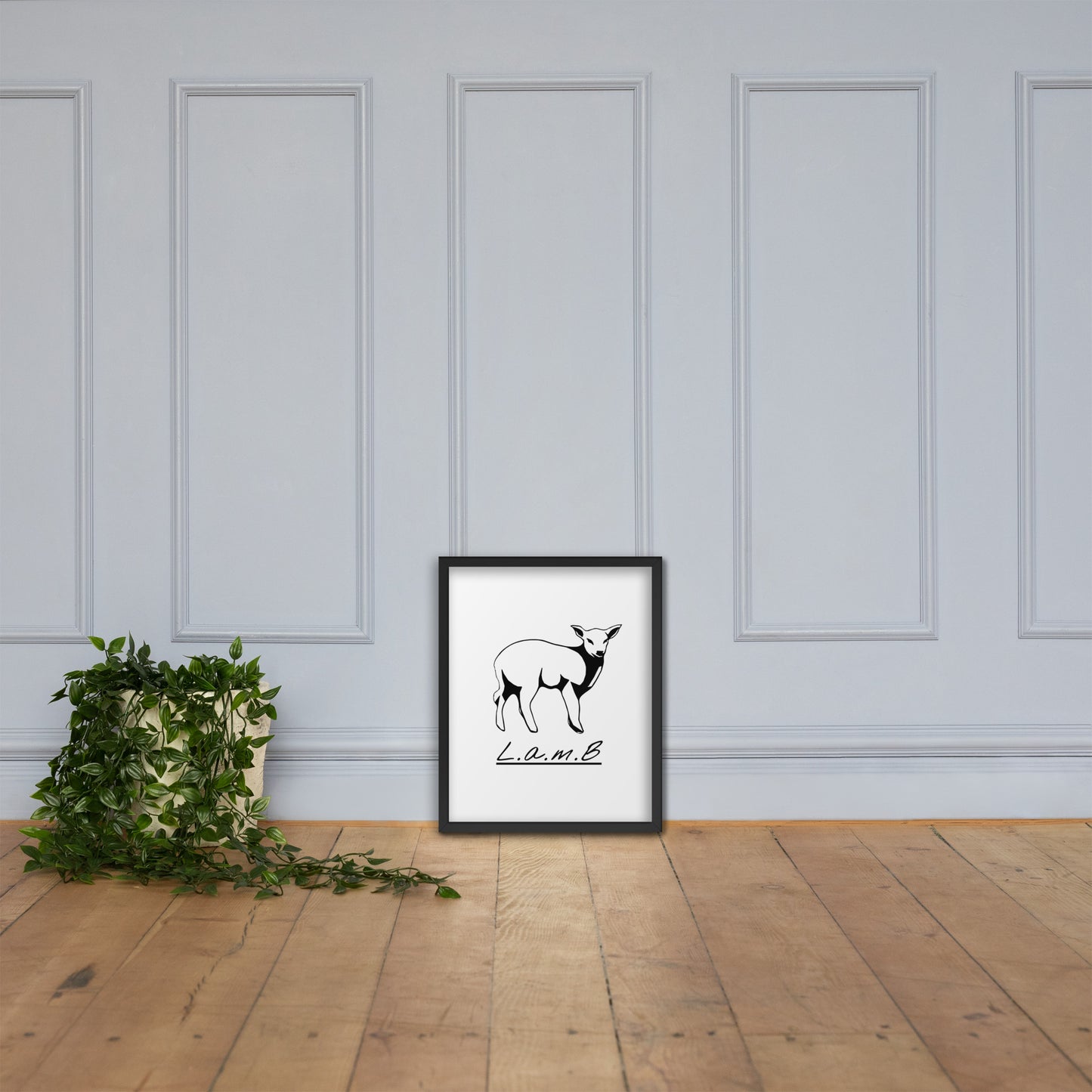 Lamb Framed Photo Paper Poster - Lamb Fashion Store