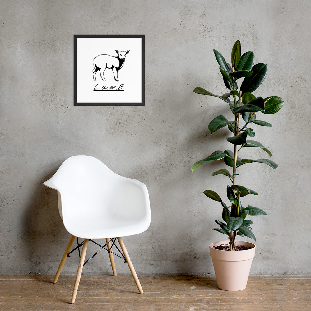 Lamb Framed Photo Paper Poster - Lamb Fashion Store