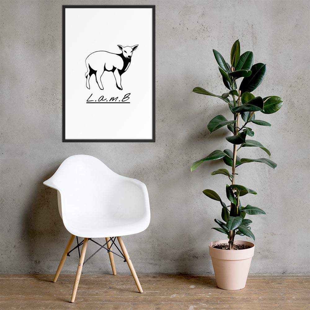 Lamb Framed Photo Paper Poster - Lamb Fashion Store