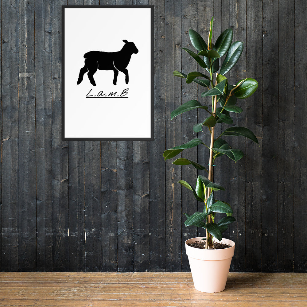 Lamb Framed Photo Paper Poster - Lamb Fashion Store