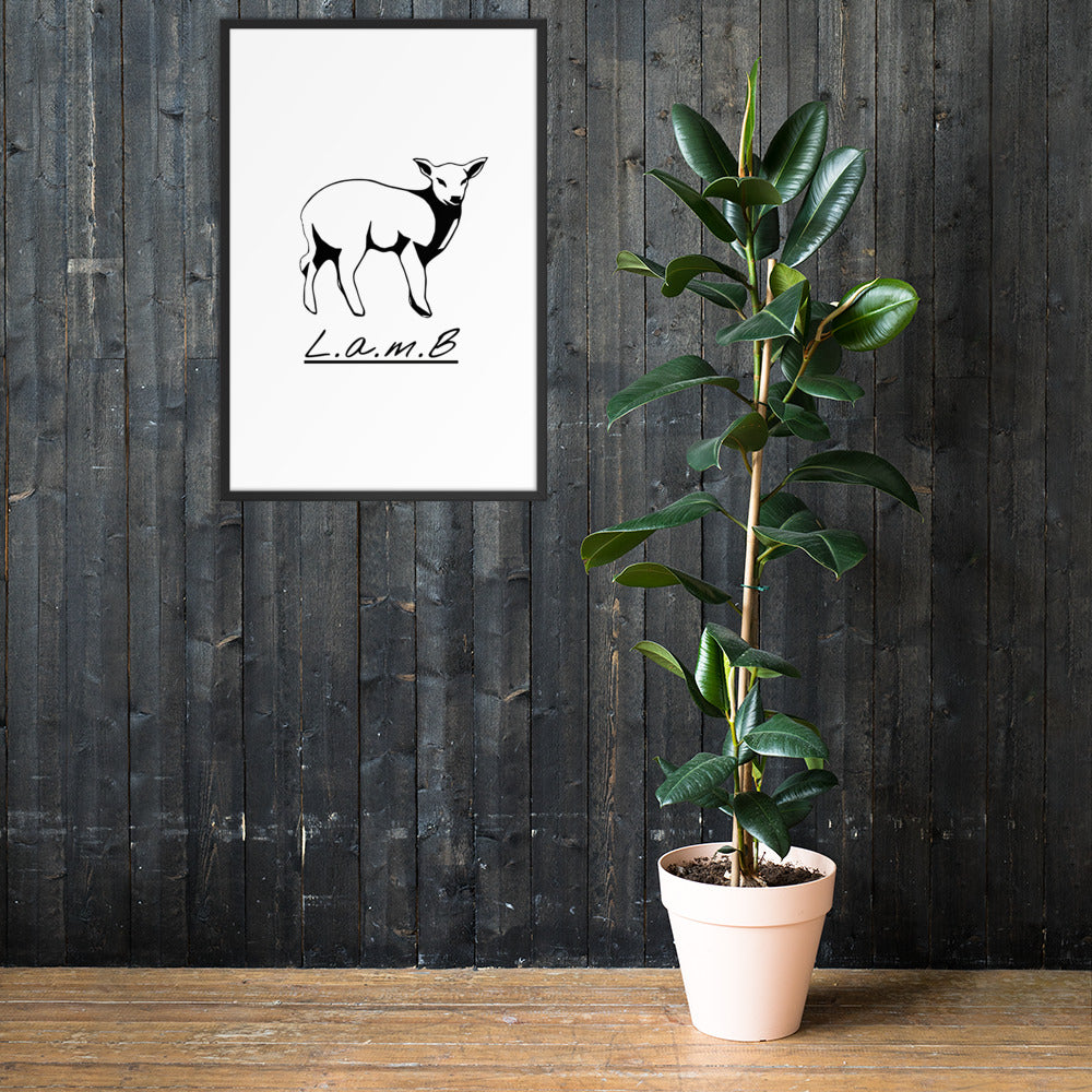 Lamb Framed Photo Paper Poster - Lamb Fashion Store