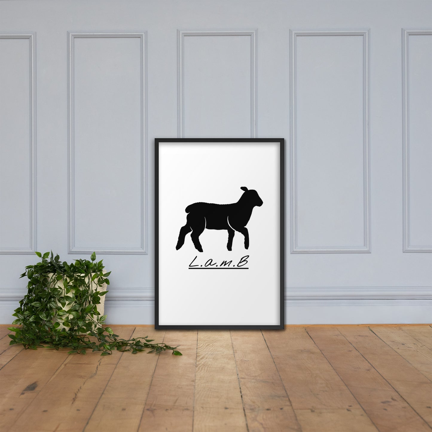 Lamb Framed Photo Paper Poster - Lamb Fashion Store